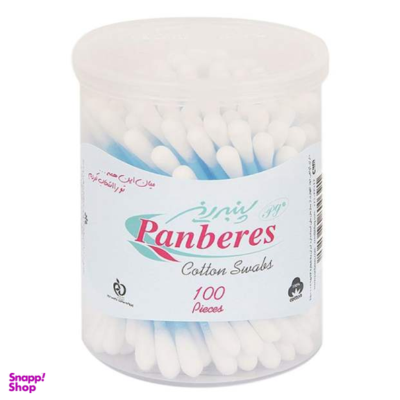 گوش پاک کن پنبه ریز (Panberes) مدل جعبه ای بسته 100 عددی