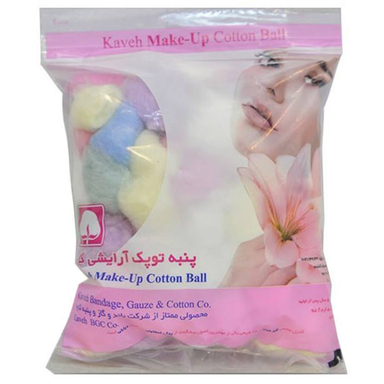 پنبه توپک آرایشی کاوه مدل گل وزن 100 گرم