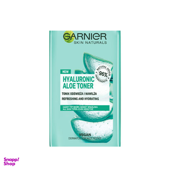 تونر پاک کننده صورت گارنیه (Garnier) مدل Aloe حجم 200 میلیلیتر