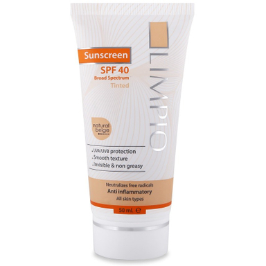 کرم ضد آفتاب لیمپیو (Limpio) با SPF40 رنگ هلویی 50 میلی لیتری