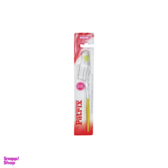 مسواک پاتریکس (Patrix) مدل 431 با برس متوسط رنگ زرد