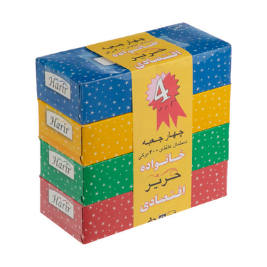 دستمال کاغذی حریر مدل ستاره مجموعه 4 عددی