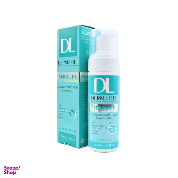 فوم شستشوی صورت پوستهای چرب و جوشدار درمالیفت (Dermalift) مدل سبولیفت حجم 150 میلی لیتر