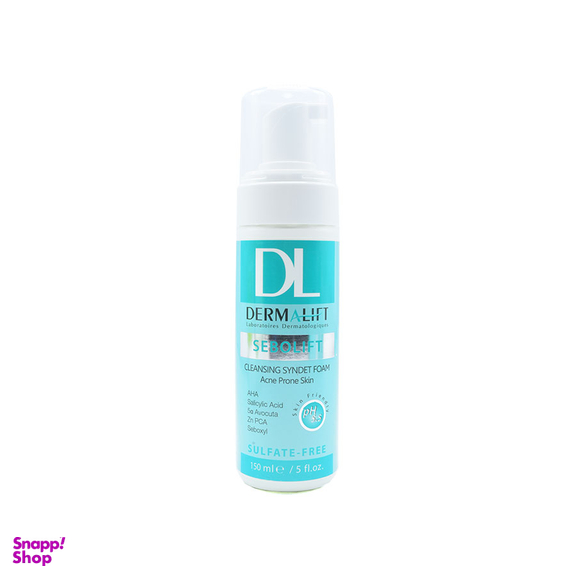 فوم شستشوی صورت پوستهای چرب و جوشدار درمالیفت (Dermalift) مدل سبولیفت حجم 150 میلی لیتر