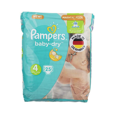 پوشک پمپرز مدل New Baby Dry سایز 4 بسته 25 عددی