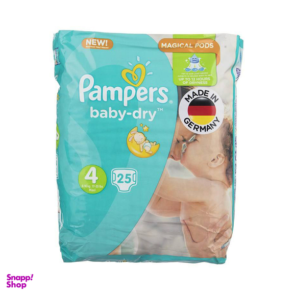 پوشک پمپرز مدل New Baby Dry سایز 4 بسته 25 عددی
