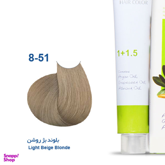رنگ مو مارال (Maral) شماره 8.51 رنگ بلوند بژ روشن حجم 100 میلی‌لیتر