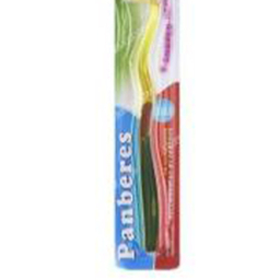 مسواک درپوش دار پنبه ریز (Panberes) با برس متوسط مدل لاله