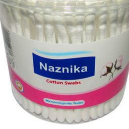 گوش پاک کن نازنیکا مدل Cotton Swabs بسته 200 عددی
