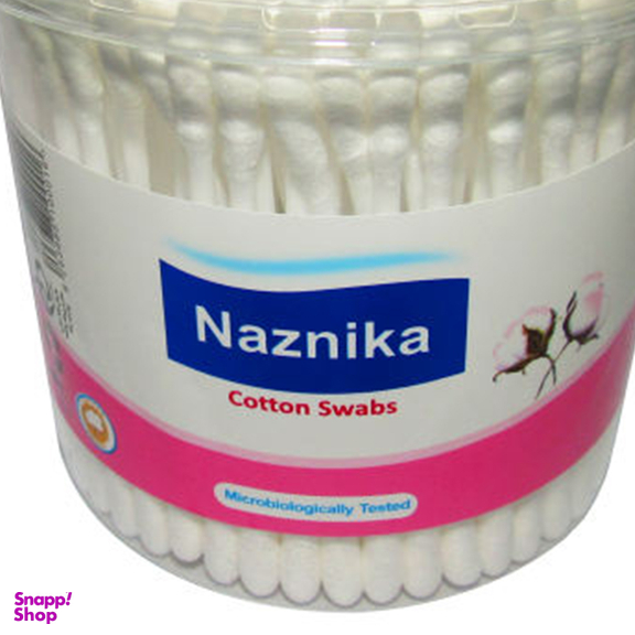 گوش پاک کن نازنیکا مدل Cotton Swabs بسته 200 عددی