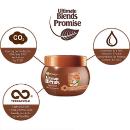 ماسک مو گارنیه (Garnier) مدل Ultimate Blends حاوی Coconut Oil & Cocoa Butter حجم 300 میلی‌لیتر