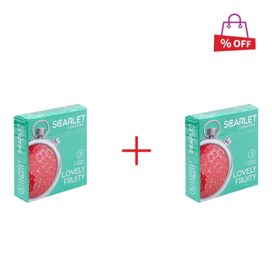 کاندوم اسکارلت (Scarlet) مدل DOTTED EXTRA بسته 3 عددی مجموعه 2 عددی