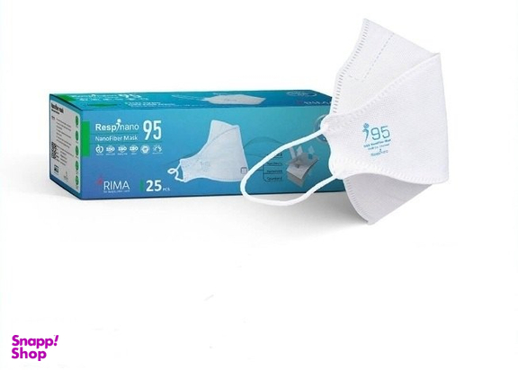 ماسک تنفسی سه بعدی رسپی‌ نانو (Respi Nano) مدل فیش تایپ N95 بسته 25 عددی