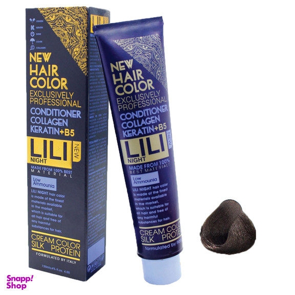 رنگ مو کم آمونیاک لی لی نایت (Lili Night) شماره N6 رنگ بلوند تیره حجم 120 میلی لیتر