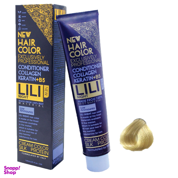 رنگ مو کم آمونیاک لی لی نایت (Lili Night) شماره N10 رنگ بلوند خیلی خیلی روشن حجم 120 میلی لیتر
