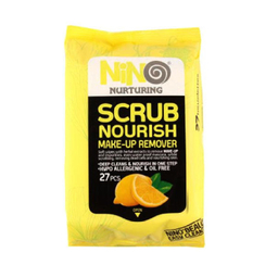 دستمال مرطوب پاک کننده آرایش نینو (Nino) مدل Scrub Nourish بسته 27 عددی