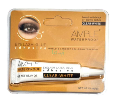 چسب مژه ضد آب امپل (Ample) مدل Clear White بی رنگ وزن 7 گرم