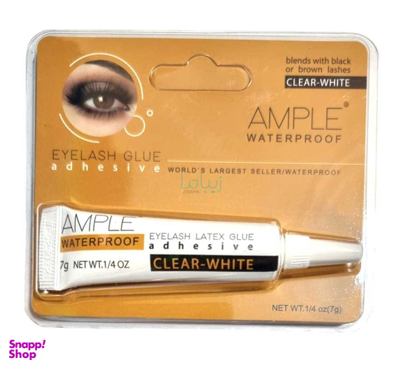 چسب مژه ضد آب امپل (Ample) مدل Clear White بی رنگ وزن 7 گرم