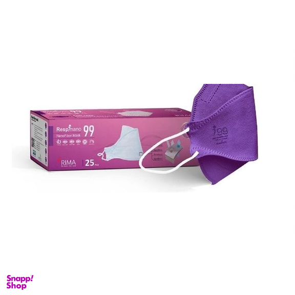 ماسک تنفسی سه بعدی رسپی‌ نانو (Respi Nano) مدل فیش تایپ N99 بسته 25 عددی