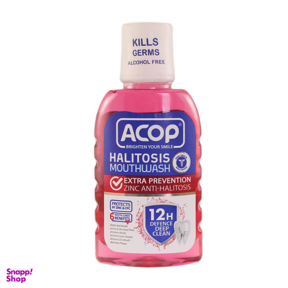 دهان شویه آکوپ (Acop) مدل Halitosis بدون الکل حجم 300 میلی‌ لیتر