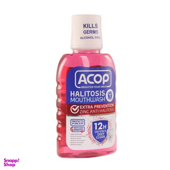 دهان شویه آکوپ (Acop) مدل Halitosis بدون الکل حجم 300 میلی‌ لیتر