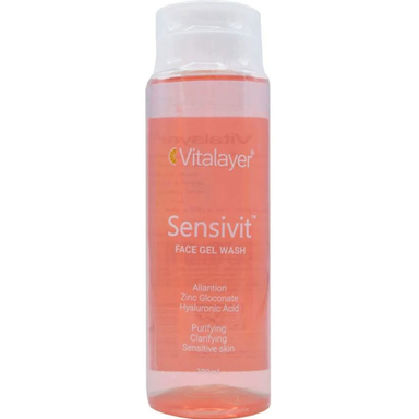 ژل شستشو صورت ویتالیر (Vitalayer) مدل Sensivit مناسب پوست حساس حجم 200 میلی‌لیتر