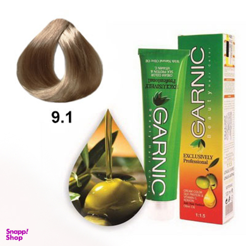 کیت رنگ موی گارنیک (Garnic) شماره 9.1 رنگ بلوند خاکستری خیلی روشن
