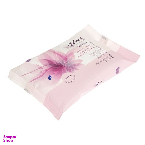دستمال مرطوب بانوان یونی لد (Uni Led) مدل Feminine Intimate بسته 20 عددی