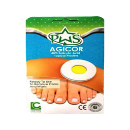 چسب ضد میخچه و زگیل آجیکور (Agicor) مدل 40% Salicylic Acid بسته 6 عددی مجموعه 2 عددی