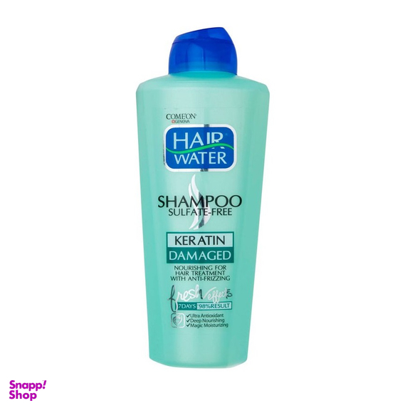 شامپو کامان (Comeon) مدل Hair Water بدون سولفات کراتینه حجم 400 میلی لیتر