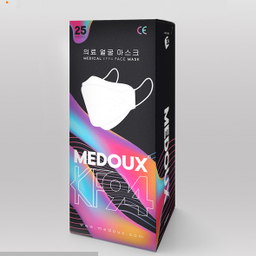 ماسک سه بعدی پلاس مشکی مداکس (Medoux) بسته 25 عددی مجموعه 2 عددی