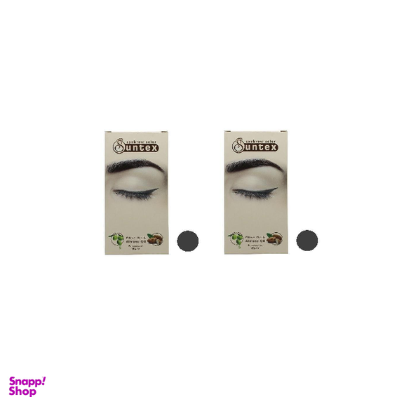کیت رنگ ابرو سانتکس (Suntex) شماره C5-E6.1 رنگ بلوند دودی تیره حجم 30 میلی‌لیتر مجموعه 2 عددی