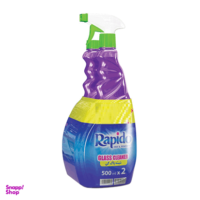 شیشه پاک کن دو قلو راپیدو (Rapido) حجم 500 میلی لیتر