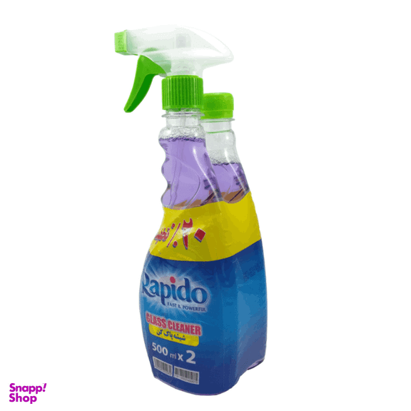 شیشه پاک کن دو قلو راپیدو (Rapido) حجم 500 میلی لیتر