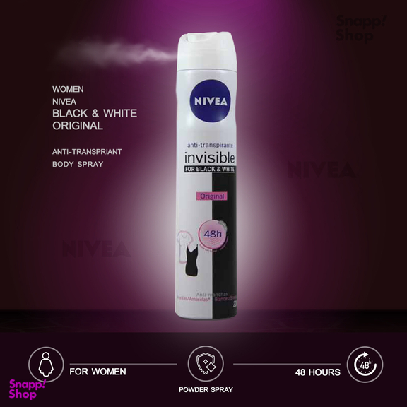 اسپری بدن زنانه نیوآ (Nivea) مدل Black & White Original حجم 150 میلی‌لیتر