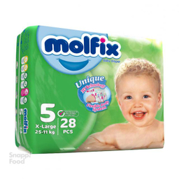 پوشک بچه مولفیکس (Molfix) مدل Unique سایز 5 بسته 28 عددی