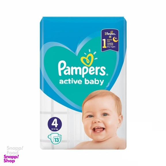 پوشک پمپرز (Pampers) مدل Actice Baby سایز 4 بسته 13 عددی
