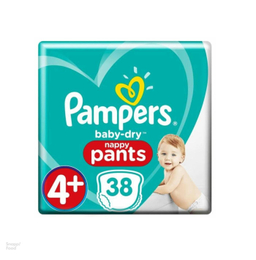 پوشک شورتی پمپرز (Pampers) مدل Baby Dry سایز 4+ بسته 38 عددی