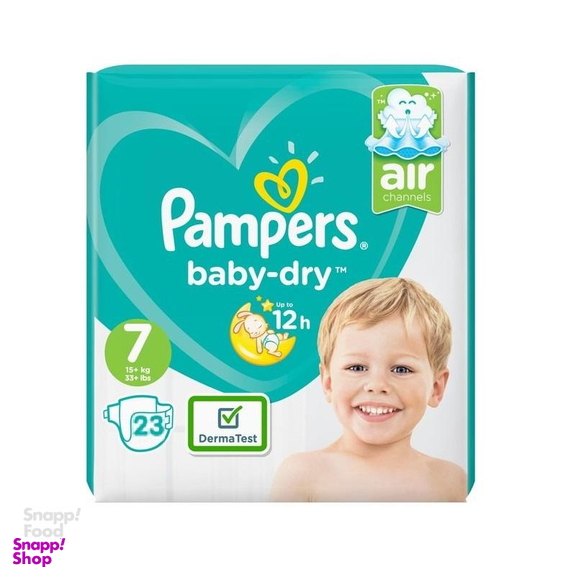 پوشک بچه پمپرز (Pampers) سری Baby Dry سایز هفت 23 عددی