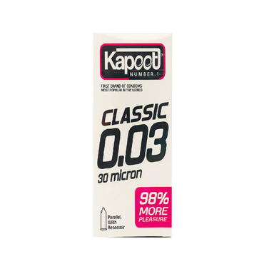 کاندوم کاپوت (Kapoot) مدل 30Micron بسته 12 عددی