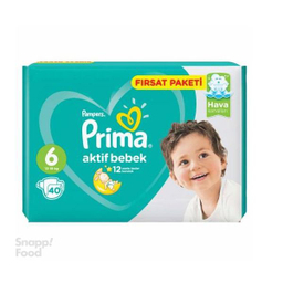 پوشک پریما پمپرز (Prima Pampers) لهستان اونتاژ سایز 6 - 40تایی
