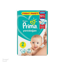پوشک پریما پمپرز (Prima Pampers) لهستان اونتاژ سایز 2 -72تایی