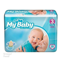 پوشک مای بیبی (My Baby) مدل آبی سایز 1 بسته 40 عددی