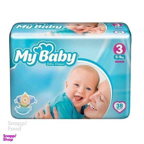 پوشک مای بیبی (My Baby) مدل آبی سایز 1 بسته 40 عددی