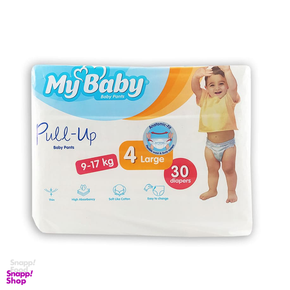 پوشک شورتی بچه مای بیبی (MY Baby) بزرگ سایز 4 بسته 30 عددی