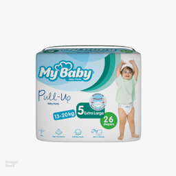 پوشک شورتی بچه مای بیبی (MY Baby) خیلی بزرگ سایز 5 بسته 26 عددی