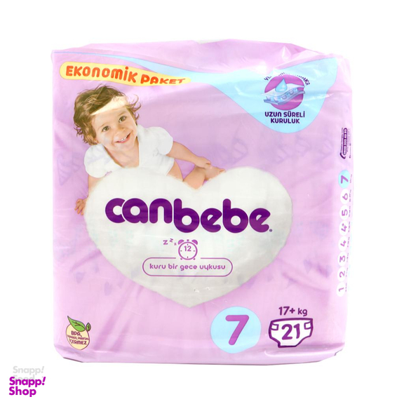 پوشک بچه جان به به (Canbebe) سایز 7 بسته 21 عددی