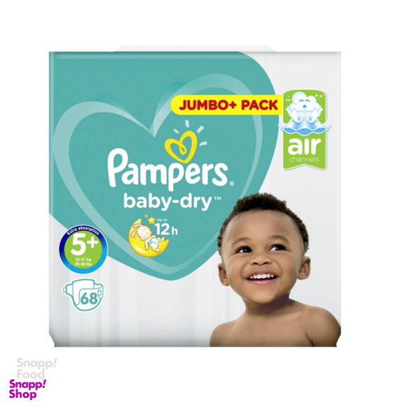 پوشک پمپرز (Pampers) سری Baby Dry سایز +5 68 عددی