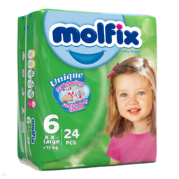 پوشک بچه مولفیکس (Molfix) سایز شش 24 عددی