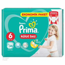 پوشک بچه شورتی پریما (Prima) سایز شش 34 عددی